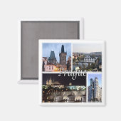 zCZ005 PRAG Tschechische Republik, Kühlschrank Magnet (Vorderseite/Rückseite)