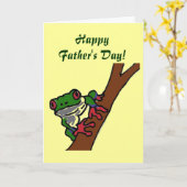 ZD - Glücklicher Vatertag! Froschkarte Karte (Gelbe Blume)