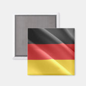 zDE002 DEUTSCH waving FLAG, Deutschland, Kühlschra Magnet (Vorderseite/Rückseite)