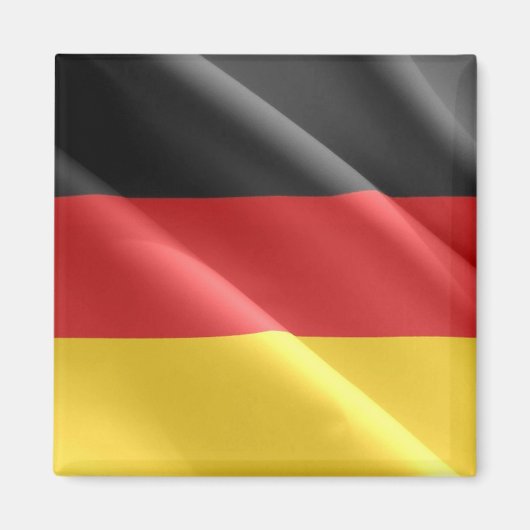 zDE002 DEUTSCH waving FLAG, Deutschland, Kühlschra Magnet (Vorne)