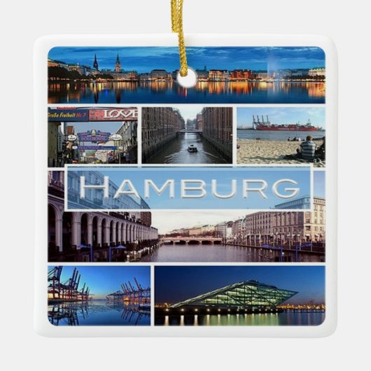 zDE003 Mosaik von HAMBURG in Deutschland, Europa, Keramikornament (Vorderseite)
