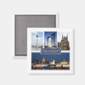 zDE008 DUSSELDORF, Germany, Europe, Fridge Magnet (Vorderseite/Rückseite)