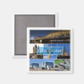 zDE016 KÖLN KÖLN Germany - Fridge Magnet (Vorderseite/Rückseite)