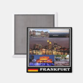 zDE017 FRANKFURT Collage Mosaik Deutschland, Kühls Magnet (Vorderseite/Rückseite)