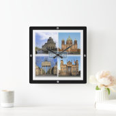 zDE018 BERLIN Deutschland, Quadratische Wanduhr (Zuhause)