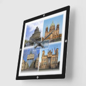 zDE018 BERLIN Deutschland, Quadratische Wanduhr (Winkel)