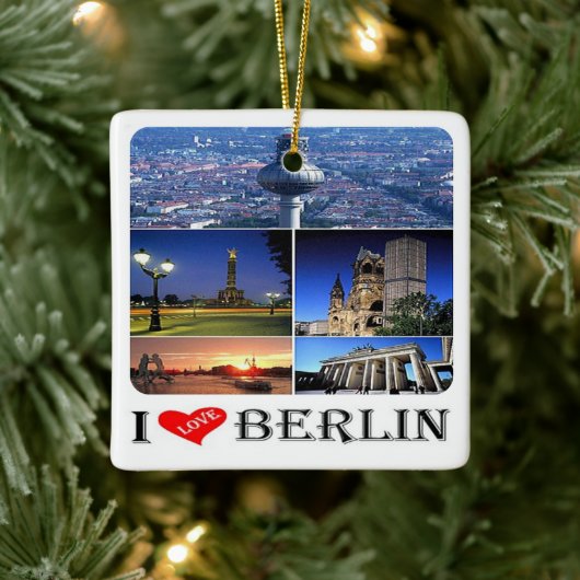 zDE020 BERLIN I LIEBE Deutschland, Keramikornament (Baum)