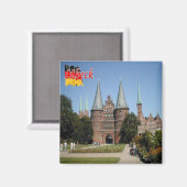 zDE027 LÜBECK Deutschland, Kühlschrank Magnet (Vorderseite/Rückseite)