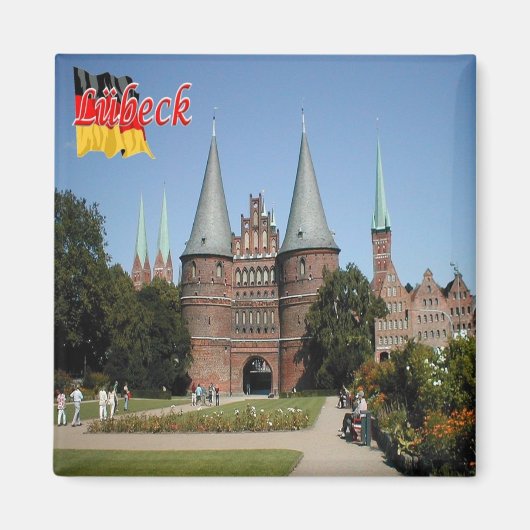 zDE027 LÜBECK Deutschland, Kühlschrank Magnet (Vorne)