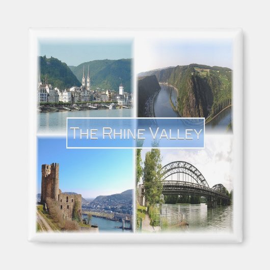 zDE032 THE RHINE VALLEY Germany - Fridge Magnet (Vorne)