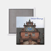 zDE039 MARBURG eigene Halle Deutschland, Kühlschra Magnet (Vorderseite/Rückseite)