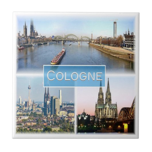 zDE043 KÖLN Deutschland, Fliese (Vorderseite)