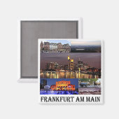 zDE045 FRANKFURT Mosaik Deutschland, Kühlschrank Magnet (Vorderseite/Rückseite)
