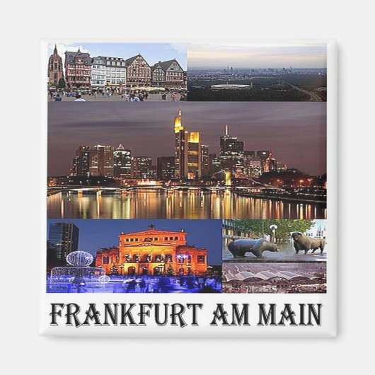zDE045 FRANKFURT Mosaik Deutschland, Kühlschrank Magnet (Vorne)