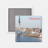 zDE046 WILHELMSHAVEN PORT Frisischer Inseln, Kühls Magnet (Vorderseite/Rückseite)