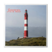 ZDE048 AMRUM LIGHTHOUSE, friesische Inseln Fliese (Vorderseite)