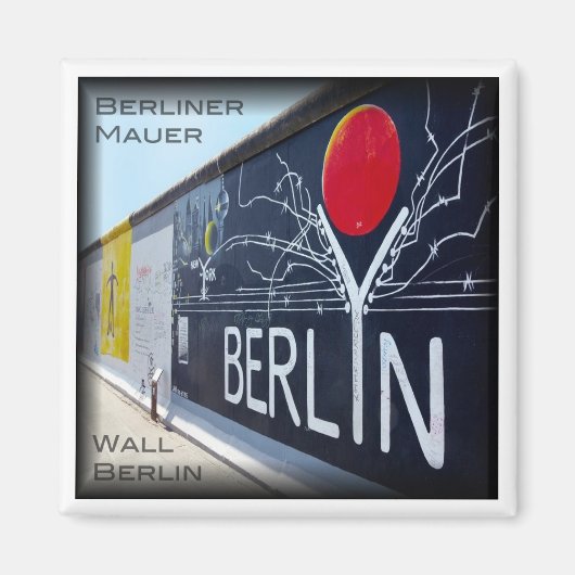 zDE050 BERLIN WALL Deutschland - Kühlschrank Magnet (Vorne)