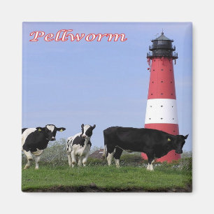 zDE056 PELLWORM LIGHTHOUSE Frisischer Kühlschrank Magnet