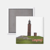 zDE063 LANGENESS LIGHTHOUSE Frieser Inseln Magnet (Vorderseite/Rückseite)