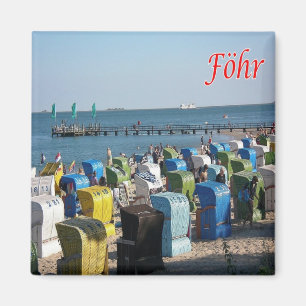 zDE080 FÖHR SHORE Frieseninseln Deutschland, Kühls Magnet