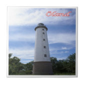 zDE096 ÖLAND LIGHTHOUSE Frisische Inseln, Fliese (Vorderseite)