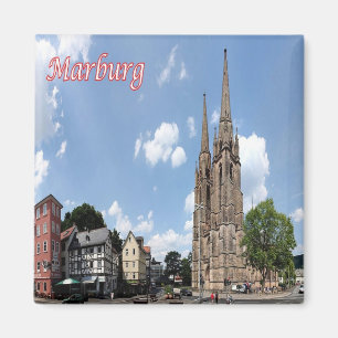 zDE100 MARBURG Elizabeth Church, Deutschland, Kühl Magnet