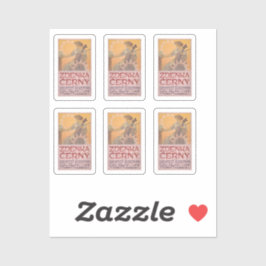 Zdenka Cerny Poster von Alphonse Mucha Aufkleber