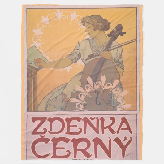 Zdenka Cerny Poster von Alphonse Mucha Fleecedecke (Vorderseite)