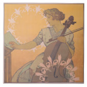 Zdenka Cerny Poster von Alphonse Mucha Fliese (Vorderseite)