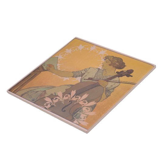 Zdenka Cerny Poster von Alphonse Mucha Fliese (Seite)