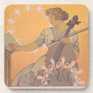 Zdenka Cerny Poster von Alphonse Mucha Getränkeuntersetzer