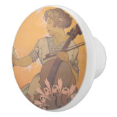 Zdenka Cerny Poster von Alphonse Mucha Keramikknauf (Rechts)