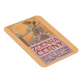 Zdenka Cerny Poster von Alphonse Mucha Magnet (Rechte Seite)