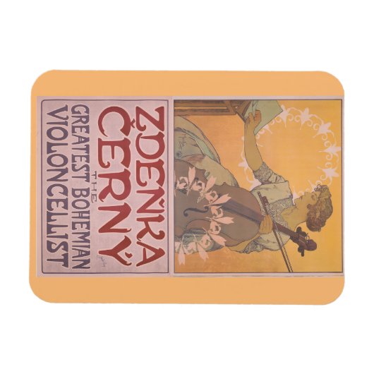 Zdenka Cerny Poster von Alphonse Mucha Magnet (Horizontal)