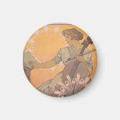 Zdenka Cerny Poster von Alphonse Mucha Magnet (Vorne)