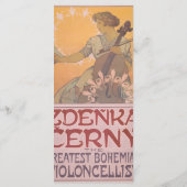 Zdenka Cerny Poster von Alphonse Mucha Menükarte (Rückseite)