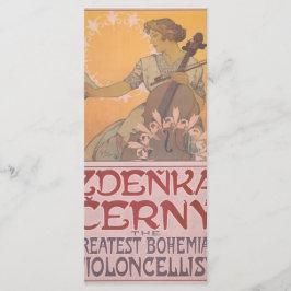Zdenka Cerny Poster von Alphonse Mucha Menükarte