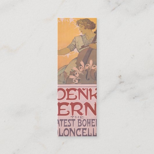 Zdenka Cerny Poster von Alphonse Mucha Mini Visitenkarte (Vorderseite)