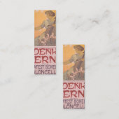 Zdenka Cerny Poster von Alphonse Mucha Mini Visitenkarte (Vorne/Hinten)