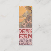 Zdenka Cerny Poster von Alphonse Mucha Mini Visitenkarte (Rückseite)