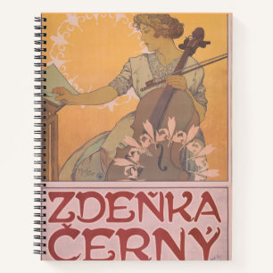 Zdenka Cerny Poster von Alphonse Mucha Notizblock