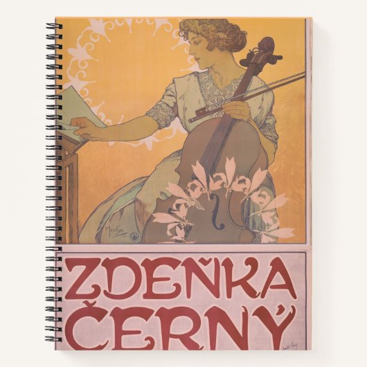 Zdenka Cerny Poster von Alphonse Mucha  Notizblock (Vorderseite)