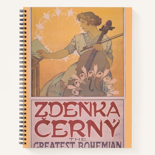 Zdenka Cerny Poster von Alphonse Mucha Notizblock (Vorderseite)