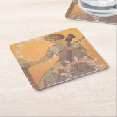 Zdenka Cerny Poster von Alphonse Mucha Rechteckiger Pappuntersetzer (angewinkelt)