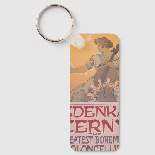 Zdenka Cerny Poster von Alphonse Mucha Schlüsselanhänger (Vorderseite)