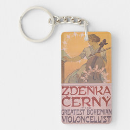 Zdenka Cerny Poster von Alphonse Mucha Schlüsselanhänger