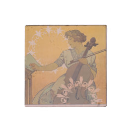 Zdenka Cerny Poster von Alphonse Mucha Steinmagnet