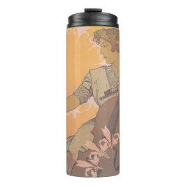 Zdenka Cerny Poster von Alphonse Mucha Thermosbecher