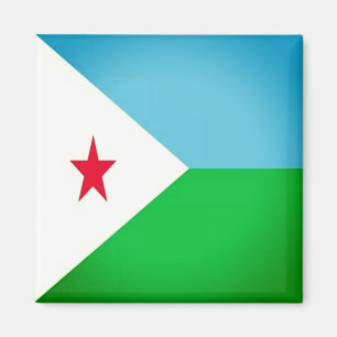 zDJ001 DJIBOUTI FLAG, Afrika, Kühlschrank Magnet