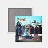 zDJ005 DIKHIL, Bernard Square, Djibouti, Kühlschra Magnet (Vorderseite/Rückseite)